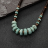 绿松石车轮珠锁骨链-红掌柜