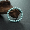 天然高瓷铁线蓝绿松石单圈手串-红掌柜