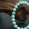 天然绿松石单圈手串-红掌柜