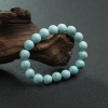 高瓷铁线蓝绿松石单圈手串-红掌柜