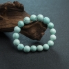 天然高瓷铁线蓝绿绿松石单圈手串-红掌柜