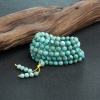 湖北天然高瓷铁线蓝绿绿松石佛珠-红掌柜