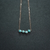 高瓷铁线蓝绿松石项链-红掌柜
