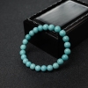 7mm高瓷铁线蓝绿绿松石单圈手串-红掌柜