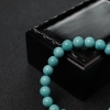 高瓷铁线蓝绿绿松石手串-红掌柜