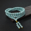 铁线浅蓝绿松石108佛珠-红掌柜