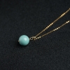 绿松石圆珠锁骨链-红掌柜