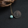 天然绿松石圆珠锁骨链-红掌柜