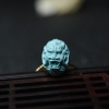 金镶高瓷浅蓝绿松石龙头戒指-红掌柜