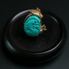 蓝绿绿松石仿古龙吊坠-红掌柜