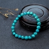 7.4mm高瓷铁线蔚蓝绿松石单圈手串-红掌柜