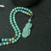 天然蓝绿绿松石龙项链-红掌柜