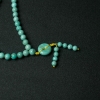 湖北天然中高瓷铁线蓝绿松石佛珠-红掌柜