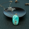 高瓷绿松石关公项链-红掌柜