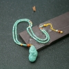 高瓷蓝绿绿松石龙项链-红掌柜