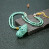 蓝绿绿松石龙项链-红掌柜