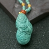 高瓷蓝绿绿松石龙项链-红掌柜