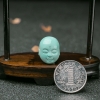 天然湖北中高瓷浅蓝绿松石佛头背云-红掌柜