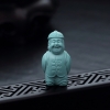 湖北天然高瓷蓝绿松石财主吊坠-红掌柜
