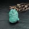 蓝绿绿松石观音吊坠-红掌柜