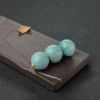 高瓷蓝绿松石圆珠-红掌柜