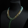 天然中高瓷铁线俏色绿松石长链-红掌柜
