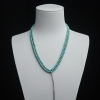 3mm中高瓷铁线蓝绿绿松石珠链-红掌柜