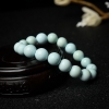 天然中高瓷铁线浅蓝绿松石单圈手串-红掌柜
