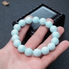 12.5mm天然湖北中瓷浅蓝绿松石单圈手串-红掌柜
