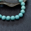 天然湖北中高瓷蓝绿松石单圈手串-红掌柜