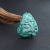 湖北天然蓝绿绿松石龙吊坠-红掌柜