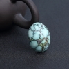 天然高瓷乌兰花蓝绿绿松石蛋面型戒面-红掌柜