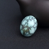 湖北高瓷乌兰花蓝绿绿松石蛋面型戒面-红掌柜