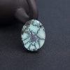 蓝绿绿松石蛋面型戒面-红掌柜