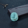 天然中高瓷铁线浅蓝绿松石观音吊坠-红掌柜