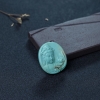 天然铁线浅蓝绿松石观音吊坠-红掌柜