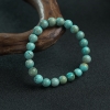 中高瓷铁线俏色绿松石单圈手串-红掌柜