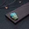 湖北天然高瓷铁线俏色绿松石带子上朝吊坠-红掌柜