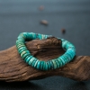 中瓷铁线蓝绿绿松石隔片手串-红掌柜