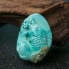 天然绿松石连年有余吊坠-红掌柜