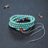 6mm天然湖北中高瓷铁线绿松石配链-红掌柜