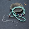 天然湖北中高瓷铁线蓝绿松石配链-红掌柜