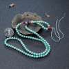 6mm天然湖北中高瓷铁线蓝绿松石配链-红掌柜