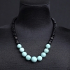 湖北天然高瓷铁线浅蓝绿松石项链 - 红掌柜
