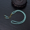 天然中高瓷铁线蓝绿绿松石长链-红掌柜