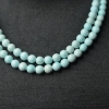 6mm天然浅蓝绿松石珠链-红掌柜