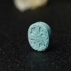 天然铁线蓝绿松石雕花背云-红掌柜