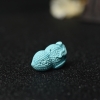 天然高瓷蓝绿松石花生吊坠-红掌柜