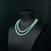 高瓷铁线蓝绿绿松石长链-红掌柜