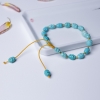 蓝绿绿松石佛头手链-红掌柜